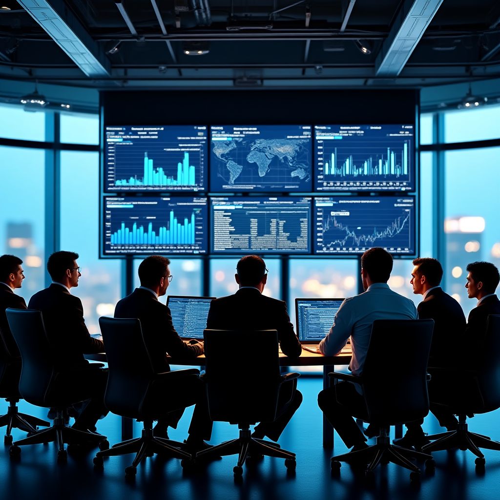 Equipo de refeteyst en oficina moderna